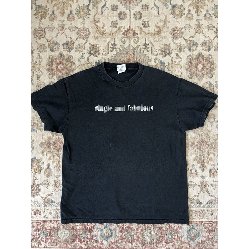 Vintage Sex And The City Shirt Mens Medium Black Single And Fabulous Tee HBO